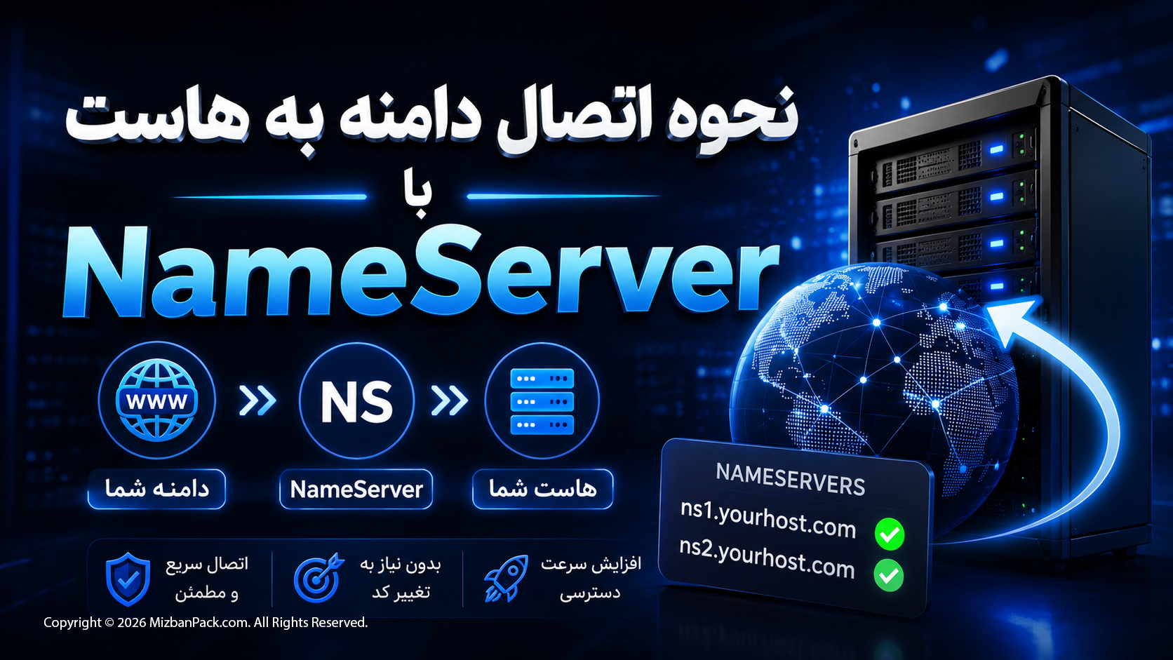 نحوه اتصال دامنه به هاست با تنظیم NameServer