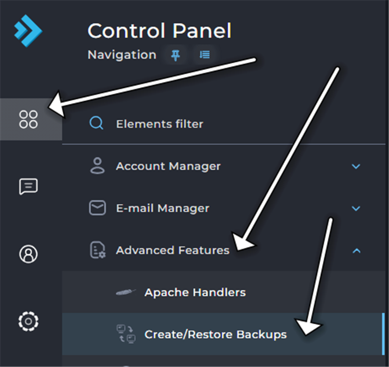 Create/Restore Backups