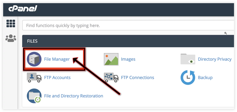 فایل منیجر سی پنل File Manager