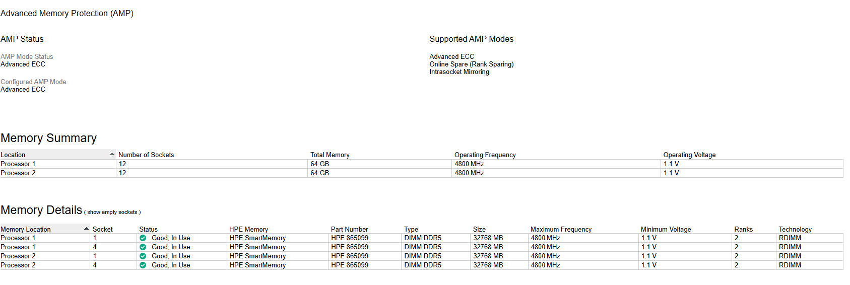 استفاده از رم های بینظیر با HPE DDR5 - 4800 MT/s در هاست وردپرس میزبان پک